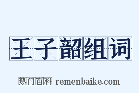 王子韶组词是什么意思的图片
